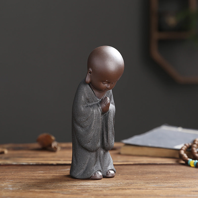 Zen Little Monk Yixing Ware Tea Pet Office Decoration