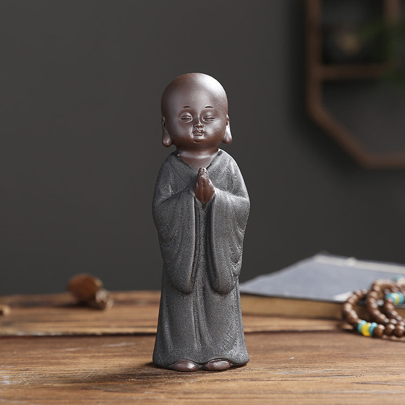 Zen Little Monk Yixing Ware Tea Pet Office Decoration