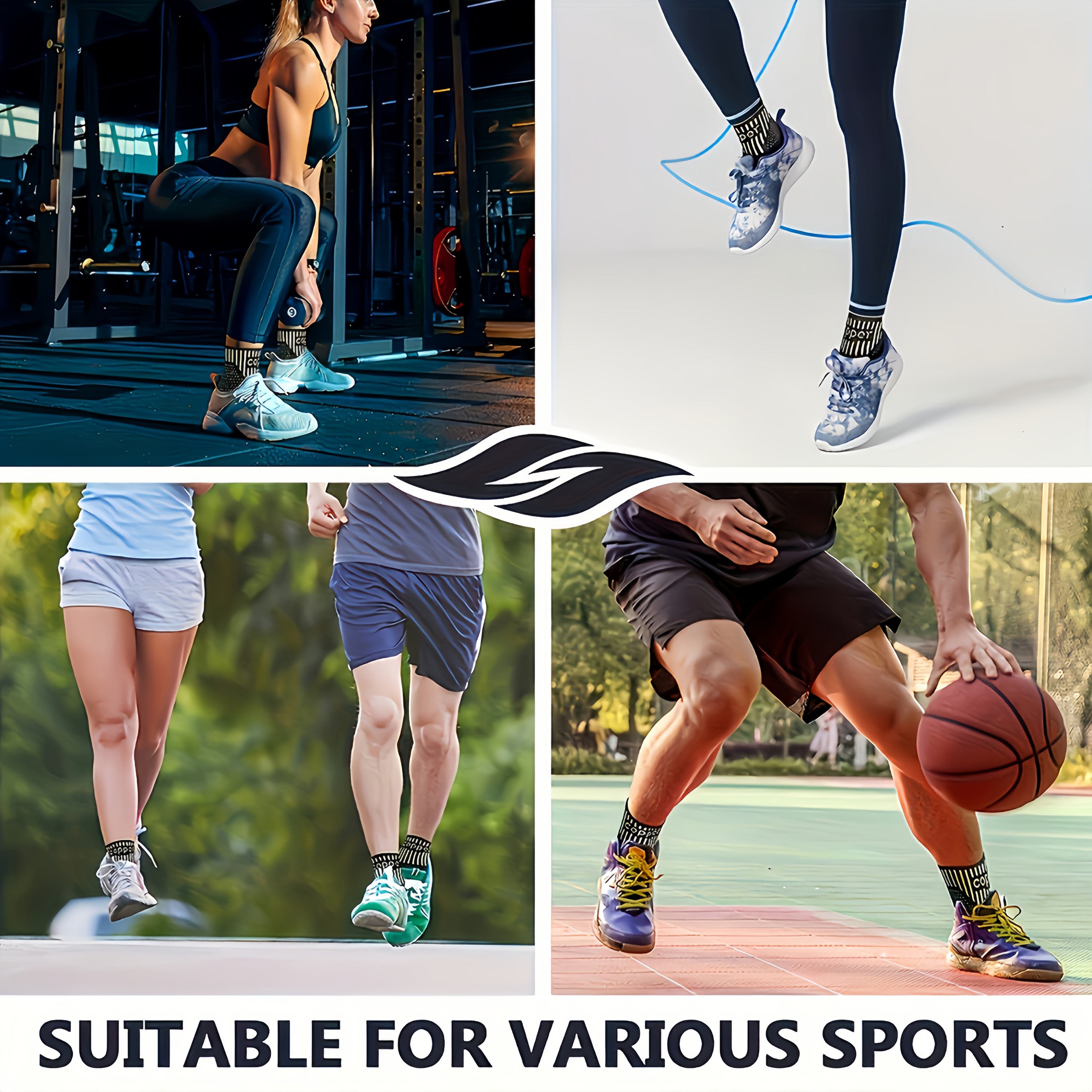 Ankle Support Sleeves Unisex with Arch Heel Stabilization Ideal for Basketball Tennis Running