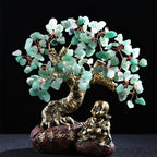Natural Dongling Green Crystal Fortune Tree Ornament