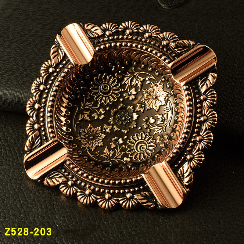 Vintage Pattern Ashtray Home Decor Metal