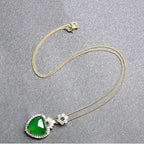 New Agate Jade Natural Green Chalcedony Pendant