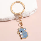 Cute animal key ring with panda, bunny, fox, koala design