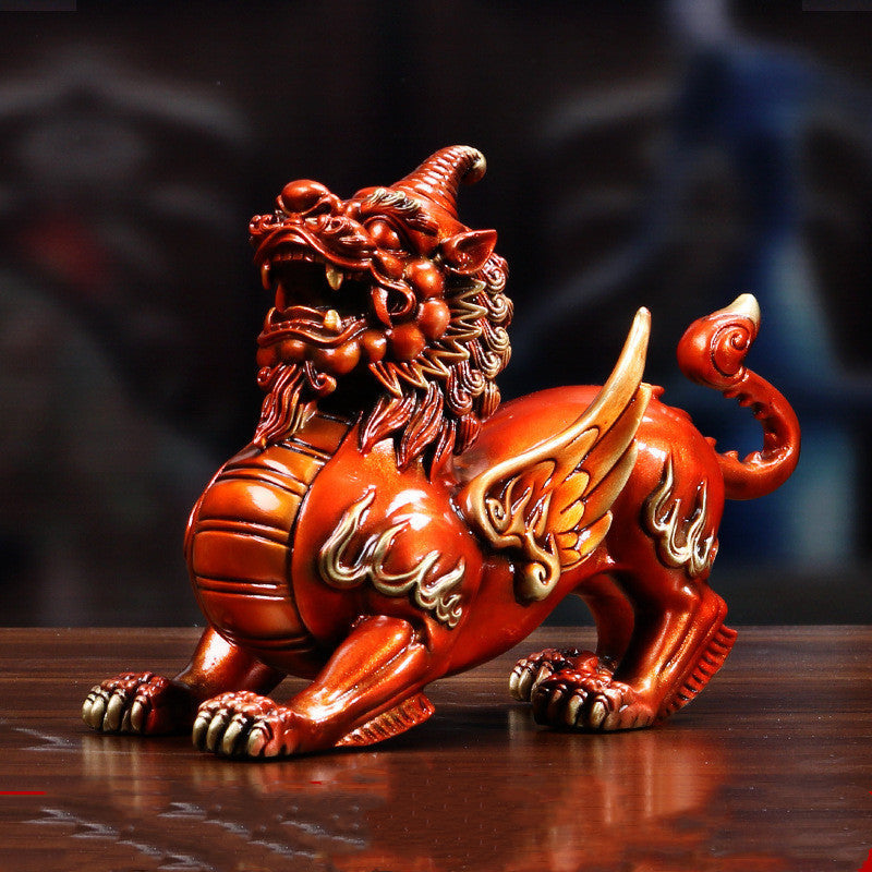 Colorful Copper Pixiu Home Feng Shui Ornament