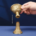 Tibetan Dharma Protector Cup Eight Auspicious Carved Tribute Cups