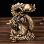 Fortune Home Decoration Golden Dragon Playing with Pearls Ornament