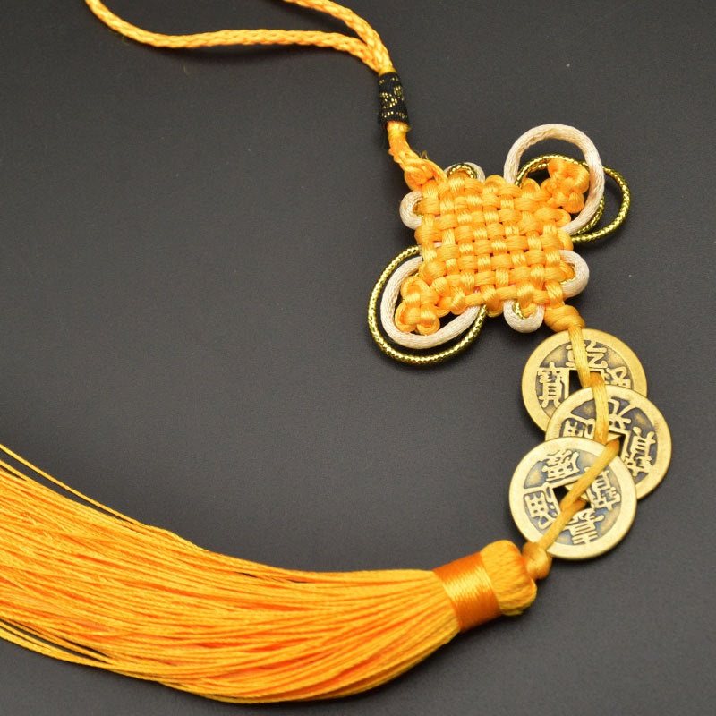 Enlightened Five Emperor's Coins Copper Coin Pendant