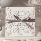 Personalized Custom Ivory White Invitation