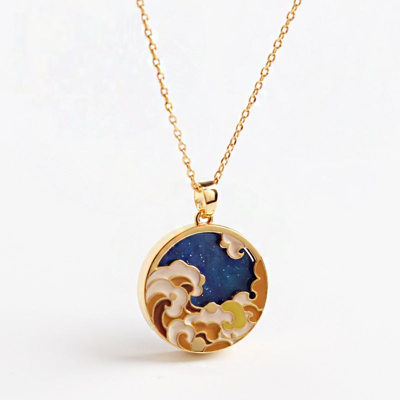 High-end Design Light Luxury Enamel Vintage Necklace For Women
