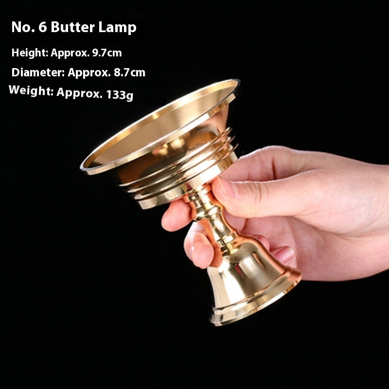 Pure Copper Oil Lamp Holder for Buddha