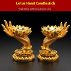 Resin Classical Ornaments Fairy Elephant Buddha Worship Candlestick