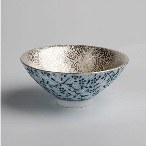 Auspicious Cloud Hat Cup Ceramic Silver-gilt Tea Cup-4