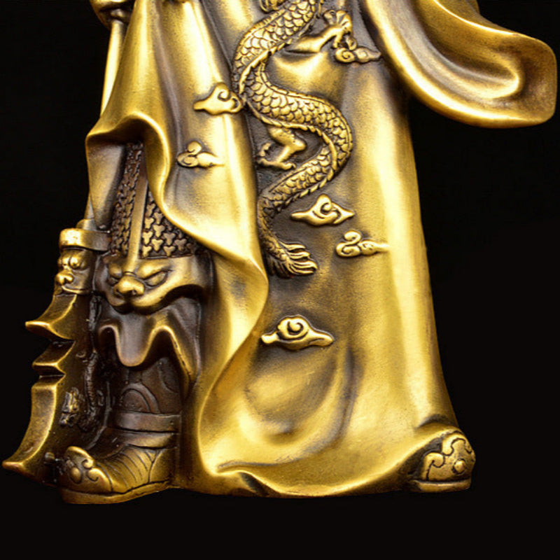 Pure Copper Guan Yu God of Fortune Office Decoration