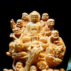 Thuja Wooden Carving Eighteen Arhat Ornament