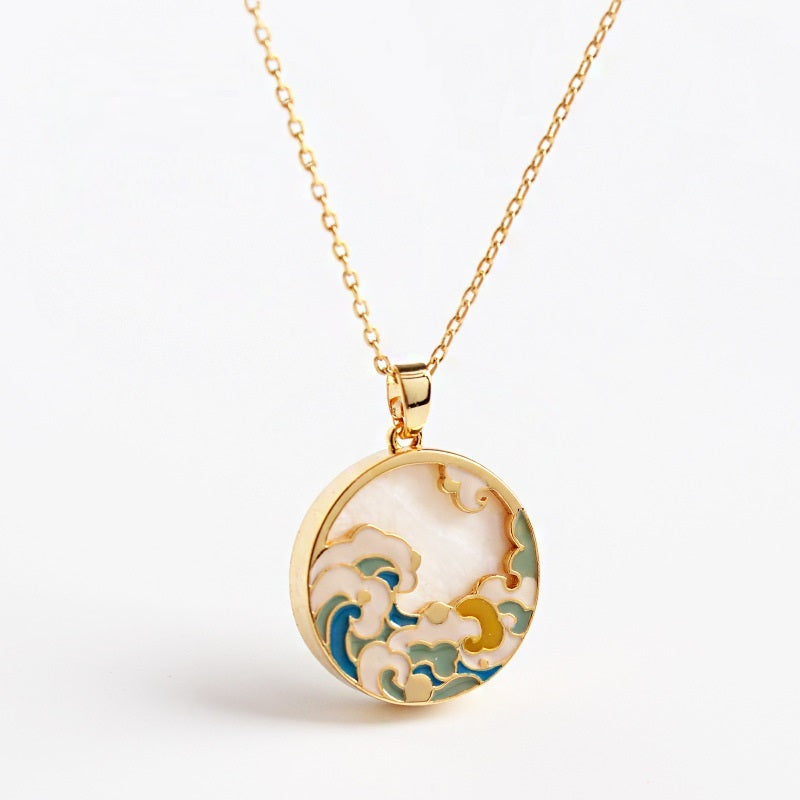 High-end Design Light Luxury Enamel Vintage Necklace For Women