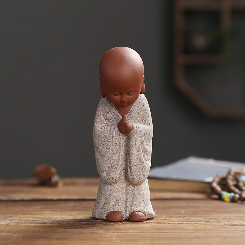 Zen Little Monk Yixing Ware Tea Pet Office Decoration