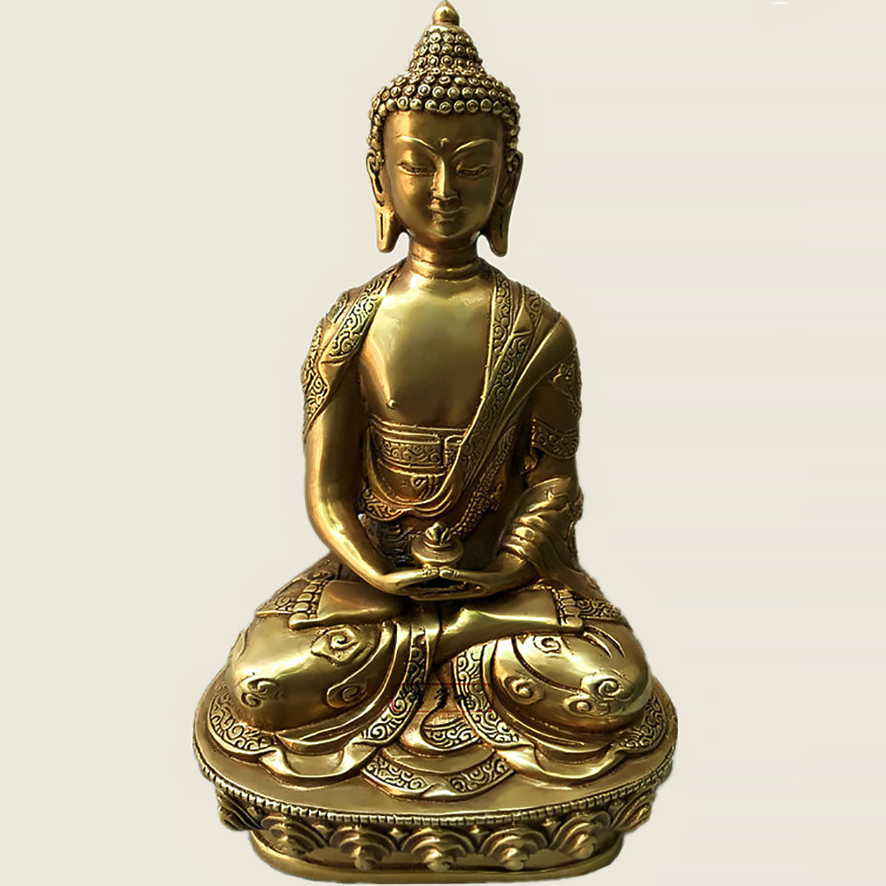Pure Copper Amitabha Buddha Statue Ornaments