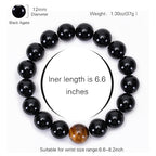 Natural Black Agate Bracelet Tiger Eye Bracelet