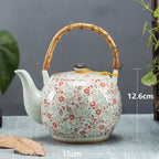 Old Ceramic Teapot Large Brewing Tea Top Handle Pot