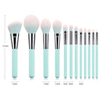 Tiffany Blue 12-piece Makeup Brush Set Beauty Tools-7