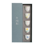 Underglaze Color White Porcelain Hand Drawn Wisteria Flower Small Teacup