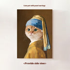 Cute Pet Into Oil Painting Cat Dog Head Custom Portrait