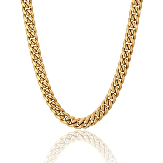 8mm Miami Cuban Link Chain 18K Gold PlatedWear this brand new cuban link chain can make you be unique and stylish on any occasion! No matter at friend's party, music festival, or out of street, this is the bNecklacesNecklacesdopeplusDOPEPLUS.COM