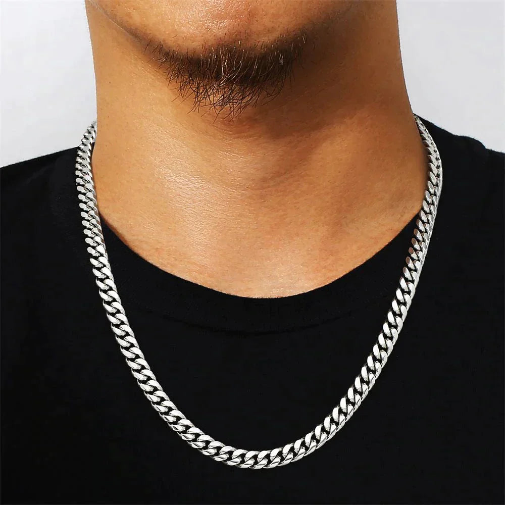 8mm Miami Cuban Link Chain White Gold Plated
No fading
Nickel-free
Durable and anti-tarnish
Excellent touch feeling
No allergies
No deformation
Everlasting Shine

Details



Material
Stainless Steel Plated witNecklacesNecklacesdopeplusDOPEPLUS.COM