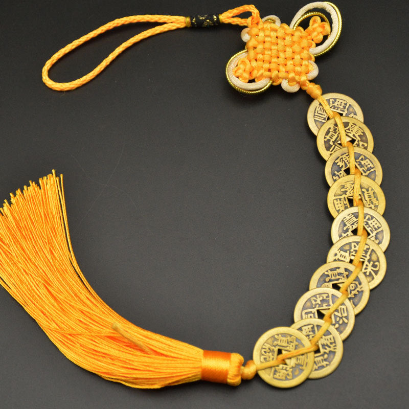 Enlightened Five Emperor's Coins Copper Coin Pendant
