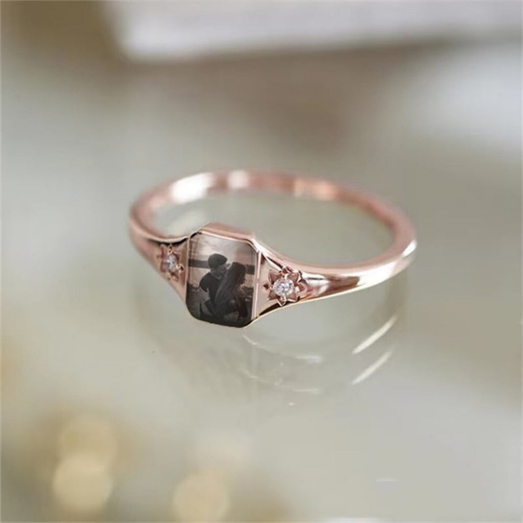 Custom Photo Ring Personalized Gift for Her or Mom-4
