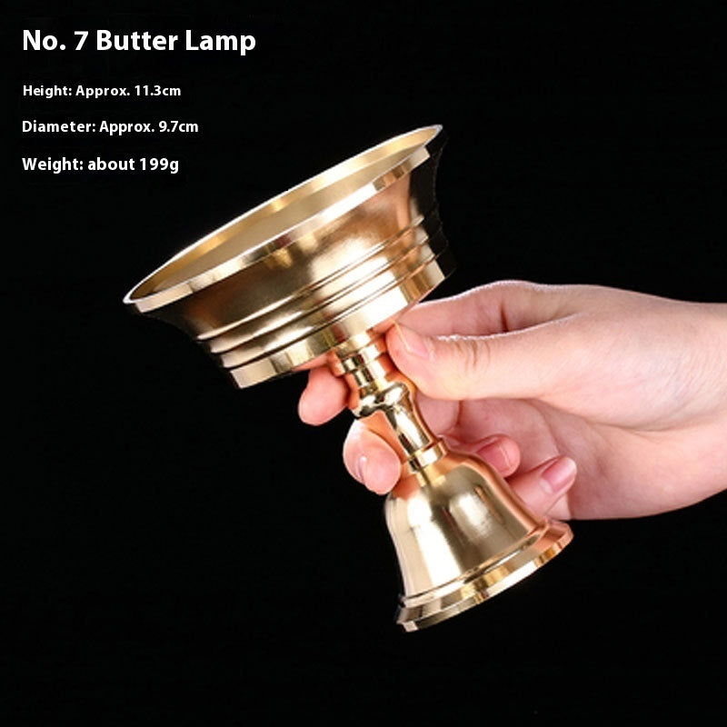 Pure Copper Oil Lamp Holder for Buddha