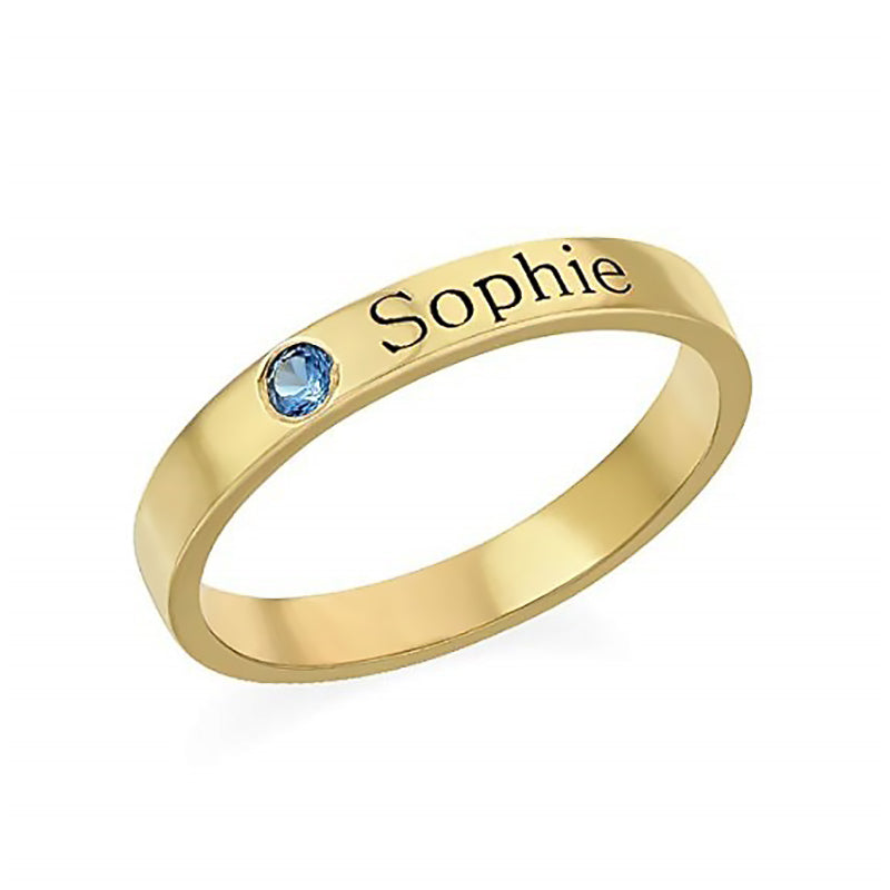 Custom Engraved Silver Ring for Couples Personalized Name Gift-6