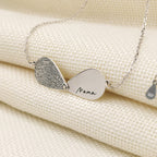 Sterling Silver Couple Necklace Custom Text