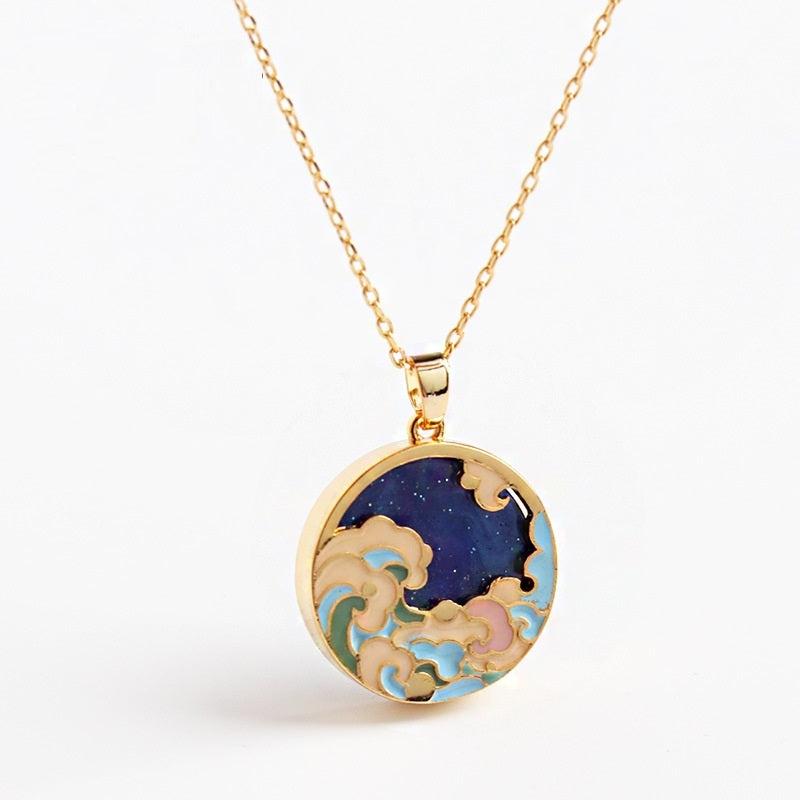 High-end Design Light Luxury Enamel Vintage Necklace For Women