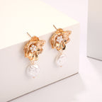 Alloy Pearl Pendant Flower Earrings Earrings Women