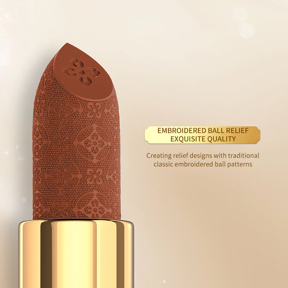 Lipstick with Sculpted Bullet Bogu Danfeng Orange Hydrating Formula-3