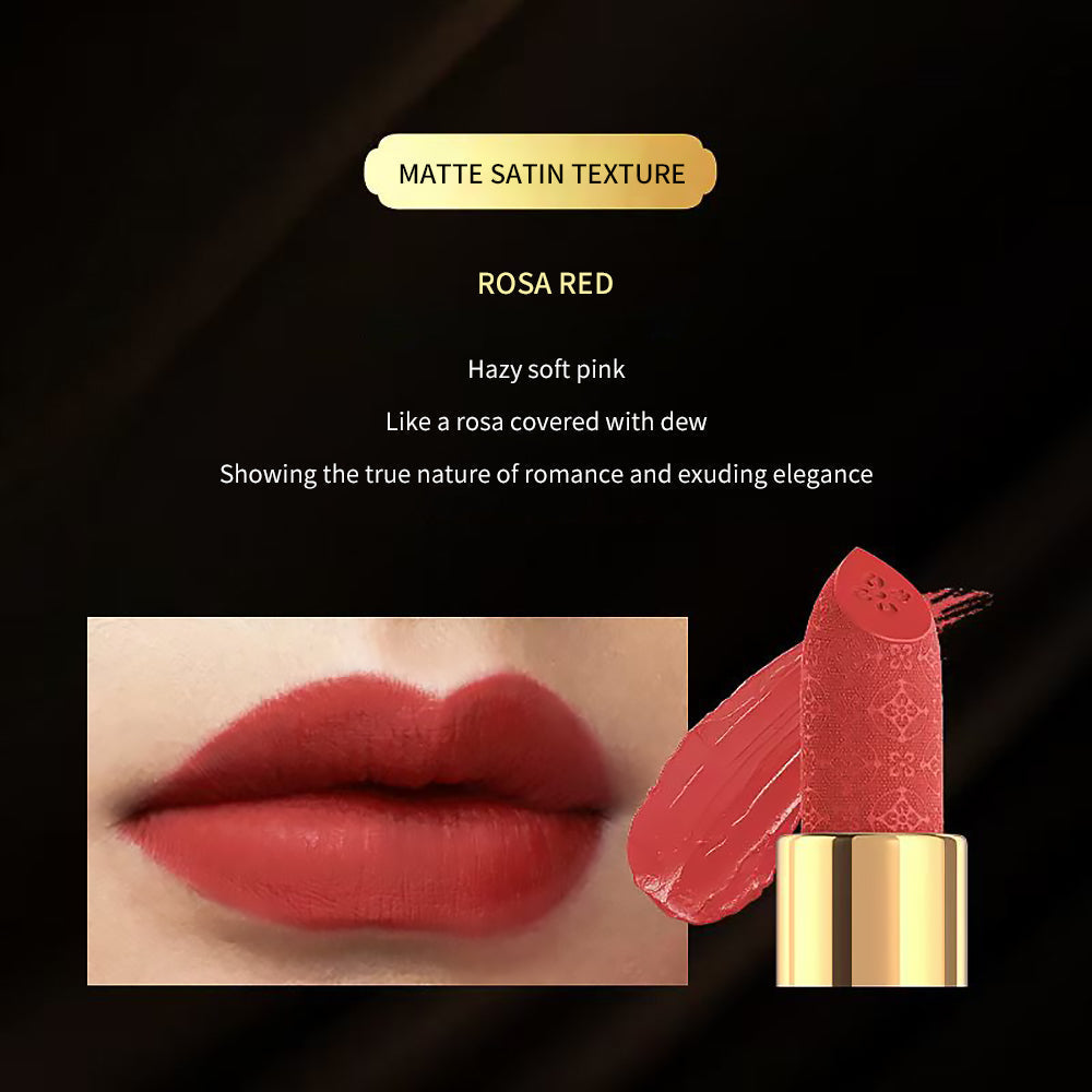 Rosa Red Moisturizing Lipstick Inspired by Classic Oriental Motifs-4