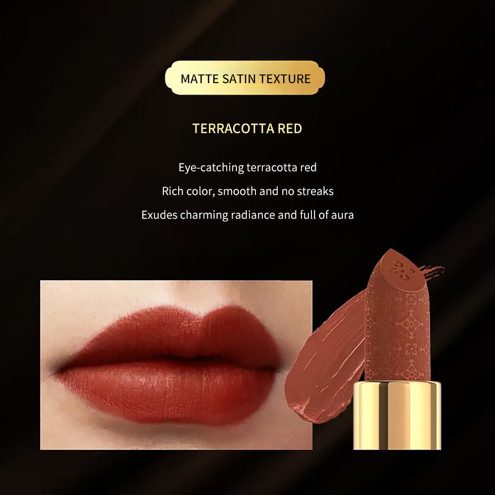 Moisturizing Terracotta Red Lipstick Bogu Sculpted Matte Balm-4