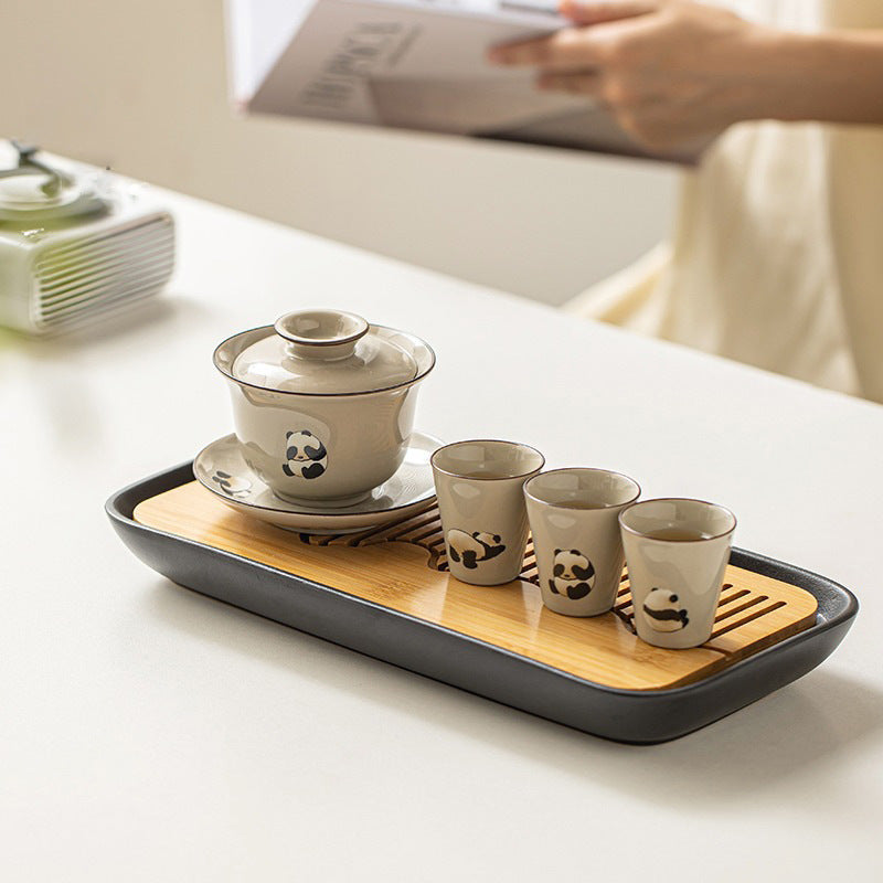China Panda House Tea Set Household Ceramic Cup Lovely Hostess Cup-1