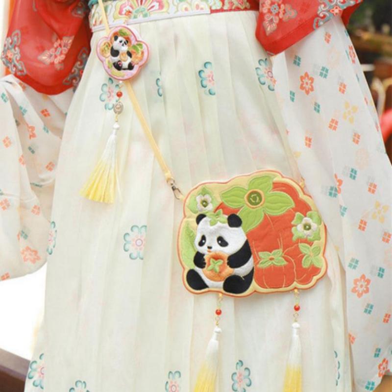 Chinese Ancient Style Panda Duck Hanfu Embroidered Crossbody Bag-2