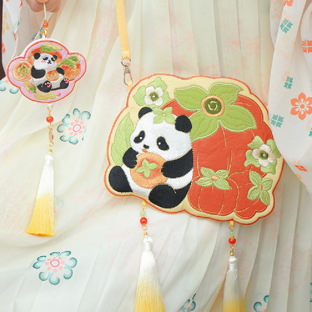 Chinese Ancient Style Panda Duck Hanfu Embroidered Crossbody Bag