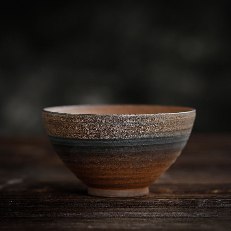 Chinese Kung Fu Tea Cup Antique Rust Glazed Ceramic Teacup-10