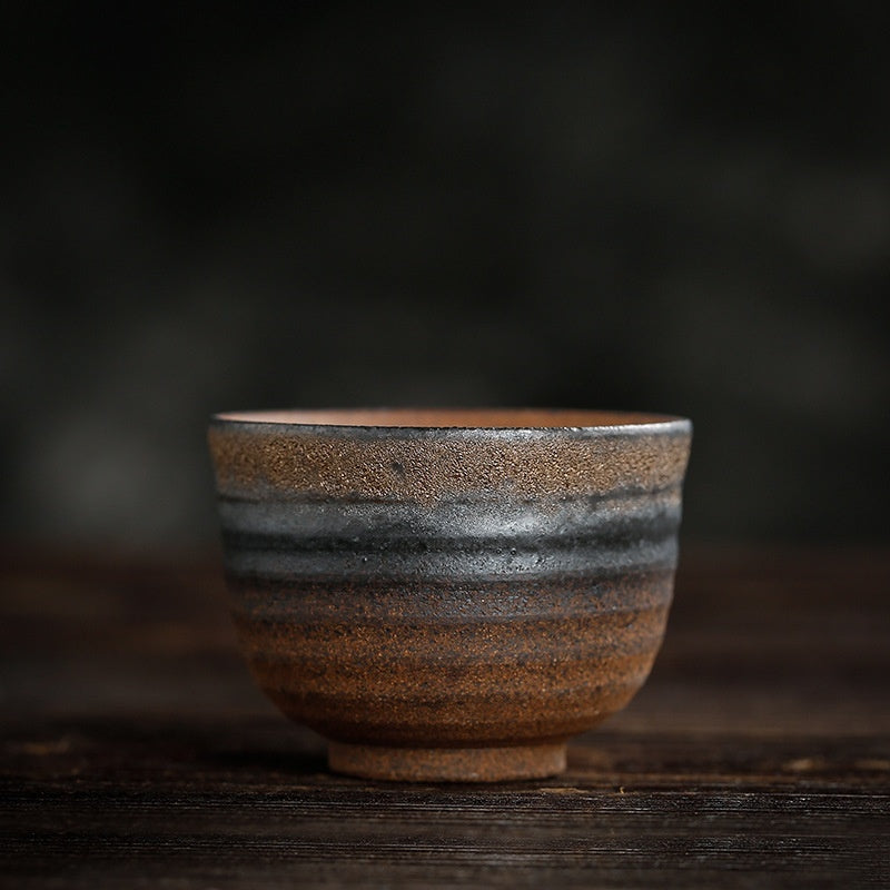 Chinese Kung Fu Tea Cup Antique Rust Glazed Ceramic Teacup-11