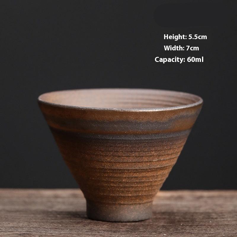 Chinese Kung Fu Tea Cup Antique Rust Glazed Ceramic Teacup-14