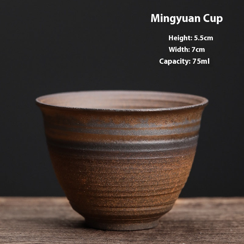 Chinese Kung Fu Tea Cup Antique Rust Glazed Ceramic Teacup-15