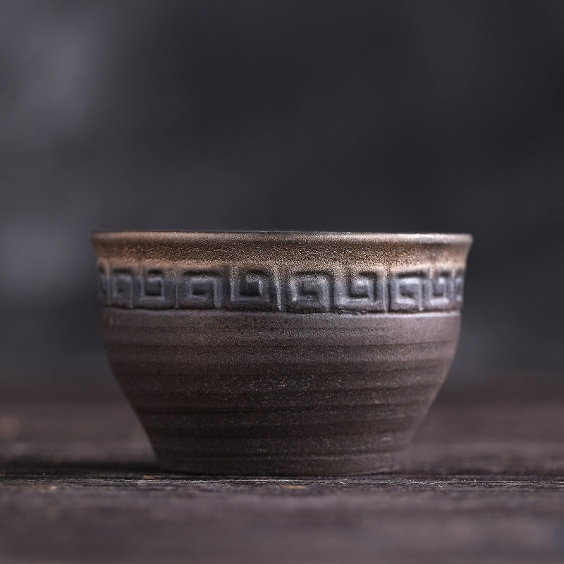 Chinese Kung Fu Tea Cup Antique Rust Glazed Ceramic Teacup-6