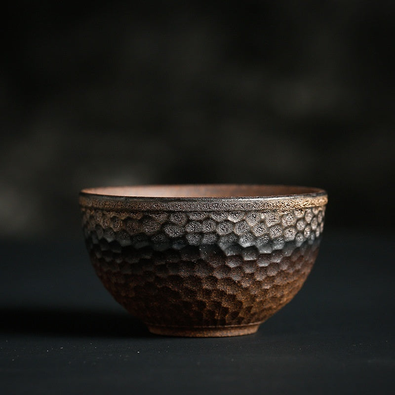 Chinese Kung Fu Tea Cup Antique Rust Glazed Ceramic Teacup-9