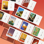 Chinese Style Four Seasons Postcard Forbidden City Greeting Cards for Friends-1