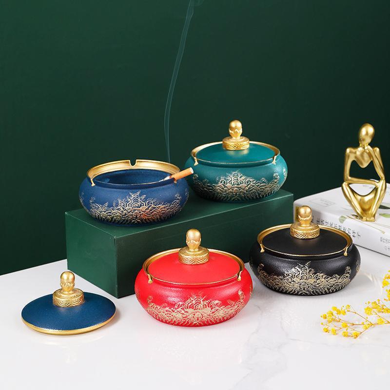 Chinese Style Minimalist Creative Light Luxury Ceramic Ashtray-1