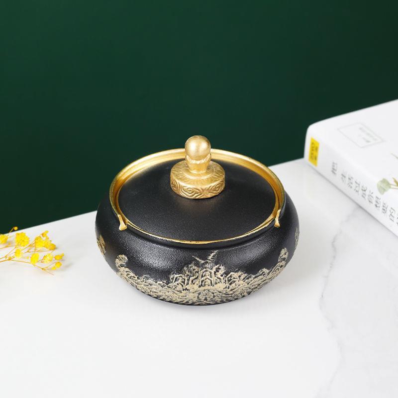 Chinese Style Minimalist Creative Light Luxury Ceramic Ashtray-2